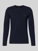 Tommy Hilfiger Slim Fit T-Shirt aus Baumwoll-Mix in Marine, Größe L