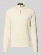 BOSS Regular Fit Troyer aus Schurwoll-Kaschmir-Mix Modell 'HEMARLO' in...