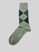Burlington Socken aus Schurwoll-Mix mit Label-Detail in Gruen, Größe 4...