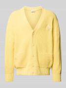 Lacoste Relaxed Fit Strickjacke aus Baumwoll-Mix Modell 'COTES PERLEES...