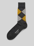Burlington Socken aus Schurwoll-Mix mit Label-Detail in Dunkelgrau, Gr...