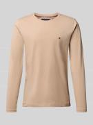Tommy Hilfiger Slim Fit T-Shirt aus Baumwoll-Mix in Beige, Größe L