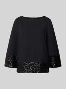 s.Oliver BLACK LABEL Loose Fit 3/4-Shirt mit Pailletten in Black, Größ...