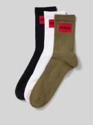 HUGO Socken aus reiner Baumwolle im 3er-Pack in Khaki, Größe 39-42