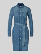 Lauren Ralph Lauren Knielanges Jeanskleid mit Bindegürtel Modell 'JAME...