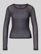 Gina Tricot Slim Fit Longsleeve mit Strasssteinbesatz in Black, Größe ...