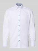 ETERNA Comfort Fit Business Hemd aus Baumwolle mit Kentkragen in Weiss...