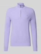 Polo Ralph Lauren Strickpullover mit Label-Stitching in Lavender, Größ...