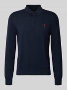 Polo Ralph Lauren Strickpullover mit Polokragen in Marine, Größe L