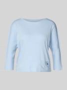 Marc Cain T-Shirt mit U-Boot-Ausschnitt und 3/4-Arm in Hellblau, Größe...