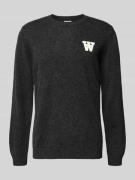 Wood Wood Strickpullover aus Lammwolle Modell 'Tay' in Black, Größe L