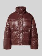 Noisy May Steppjacke mit Stehkragen Modell 'ALLIE' in Mittelbraun Mel,...