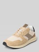 Marc O'Polo Low Top Sneaker aus Leder-Mix in Beige, Größe 40
