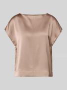 OPUS Blusenshirt mit Rundhalsausschnitt in Taupe, Größe 34