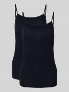 Schiesser Unterhemd mit Spaghettiträgern in Black, Größe 48