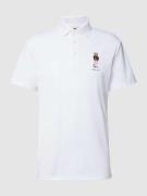 Polo Ralph Lauren Poloshirt mit Label-Stitching in Weiss, Größe S
