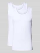Schiesser Tanktop mit Rundhalsausschnitt im 2er-Pack in Weiss, Größe M