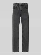 Les Deux Straight Fit Jeans im Used-Look Modell 'Ryder' in Dunkelgrau,...