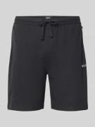 BOSS Regular Fit Shorts mit Strukturmuster in Black, Größe M