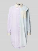 Marc Cain Knielanges Hemdblusenkleid mit Brusttasche in Flieder, Größe...