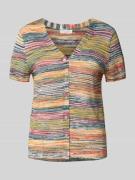 Christian Berg Woman Strickshirt aus Viskose-Mix mit Knopfleiste in Sm...