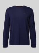 HUGO Regular Fit Langarmshirt aus Baumwoll-Mix Modell 'AUSTIN' in Mari...