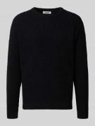 Drykorn Strickpullover mit Strukturmuster Modell 'Neelio' in Black, Gr...