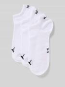 PUMA Sneakersocken mit Logo im 3er-Pack in Weiss, Größe 39-42