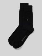 Burlington Socken mit Label-Detail im 2er-Pack in Black, Größe 40-46