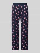 Christian Berg Men Pyjama-Hose mit elastischem Logo-Bund in Dunkelblau...