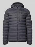 CHAMPION Steppjacke mit Kapuze und Logo in Anthrazit, Größe L