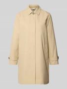 Gant Mantel mit verdeckter Knopfleiste und Ärmelriegeln in Beige, Größ...
