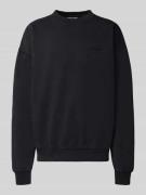 Pegador Oversized Sweatshirt mit Label-Stitching in Black, Größe L