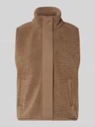 Samsøe Samsøe Fleeceweste mit Stehkragen Modell 'FROST' in Cognac, Grö...
