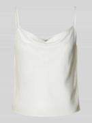 Jake*s Cocktail Blusentop mit Wasserfall-Ausschnitt in Ecru, Größe 34