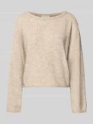 MSCH Copenhagen Strickpullover aus Woll-Mix Modell 'Kellsey' in Beige,...