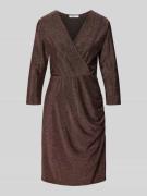 ZABAIONE Knielanges Kleid mit V-Ausschnitt Modell 'Ji44niaa' in Hellbr...