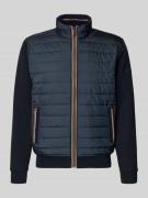 bugatti Sweatjacke mit Label-Detail in Marine, Größe L