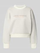 Emporio Armani Oversized Sweatshirt mit gerippten Abschlüssen in Hellg...