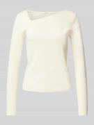 Bash Longsleeve in Ripp-Optik Modell 'OLTA' in Ecru, Größe 32