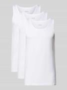 BOSS Tank Top mit Label-Detail im 3er-Pack Modell 'Modern' in Weiss, G...