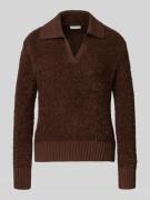 Tom Tailor Regular Fit Pullover aus Baumwoll-Mix mit Polo-Kragen in Ha...