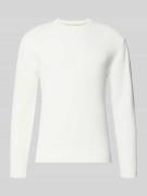 Tom Tailor Regular Fit Strickpullover aus Baumwoll-Mix in Offwhite Mel...