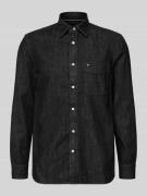 Tommy Hilfiger Regular Fit Jeanshemd aus reiner Baumwolle in Black, Gr...