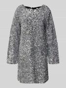 VILLA SOPHIE Knielanges Kleid mit Rundhalsausschnitt in Silber, Größe ...