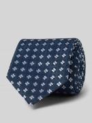 Willen Krawatte aus Seide im Allover-Look (7,5 cm) in Marine, Größe 1