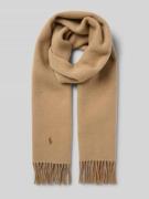 Polo Ralph Lauren Schal aus Wolle mit Logo-Stitching und Fransen in Ca...