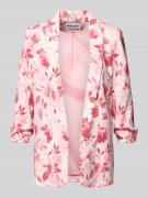 Pieces Regular Fit Longblazer mit Allover-Muster Modell 'BOSELLA' in P...