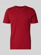 Scotch & Soda Regular Fit T-Shirt mit Logo-Stitching in Rot, Größe L