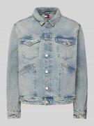 Tommy Jeans Regular Fit Jeansjacke aus Baumwoll-Mix in Hellblau, Größe...